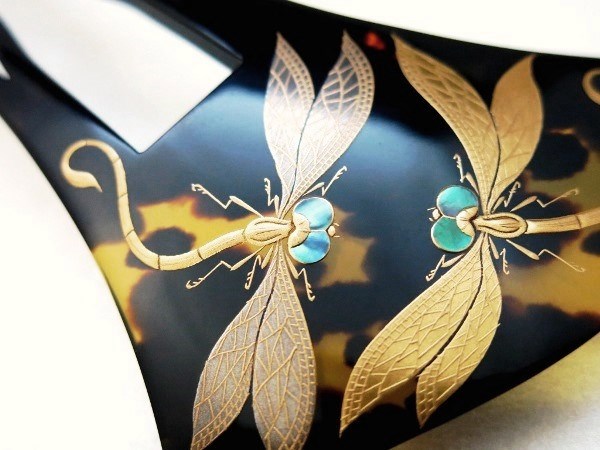 べっ甲蜻蛉螺鈿金蒔絵かんざし2014 | べっ甲かんざし･髪飾り･和装小物専門店 銀座かなめ屋