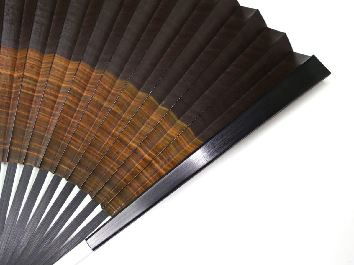 渋扇（しぶせん）2025②｜玄人好みの紳士用柿渋染め扇子｜染め分け7.5寸お好み3種