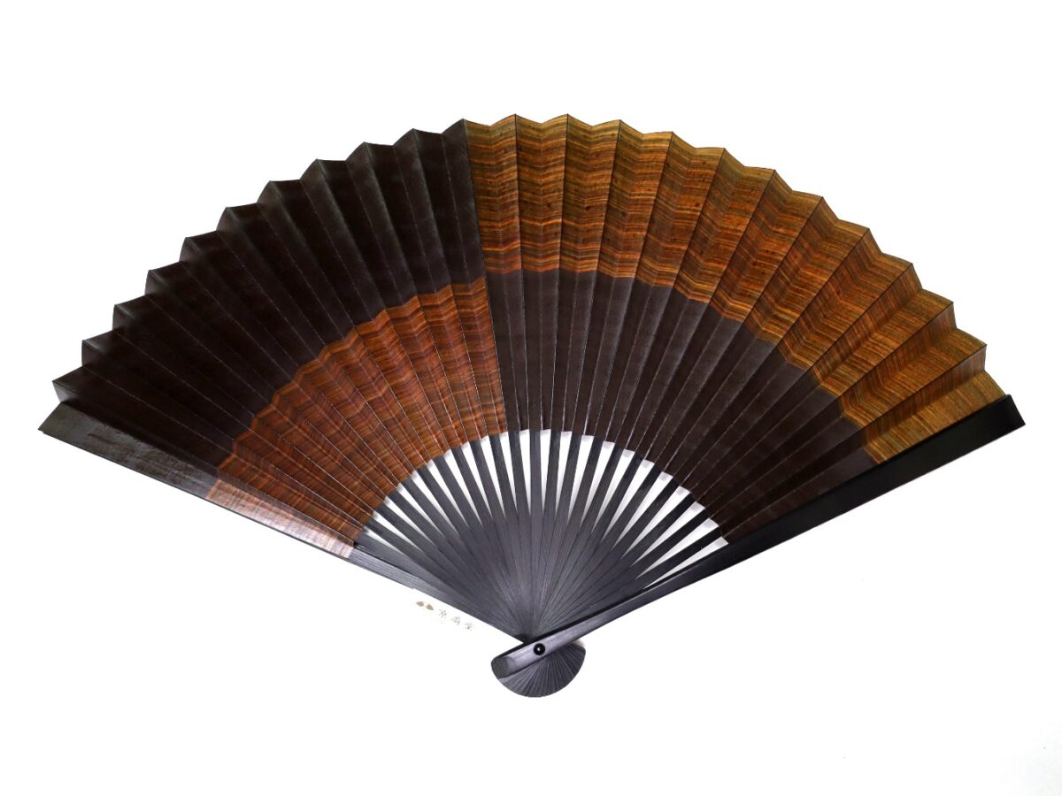 渋扇（しぶせん）2025②｜玄人好みの紳士用柿渋染め扇子｜染め分け7.5寸お好み3種