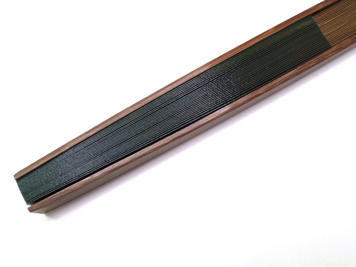 渋扇（しぶせん）2025①｜玄人好みの紳士用柿渋染め扇子｜臙脂色系染め分け7.5寸2種