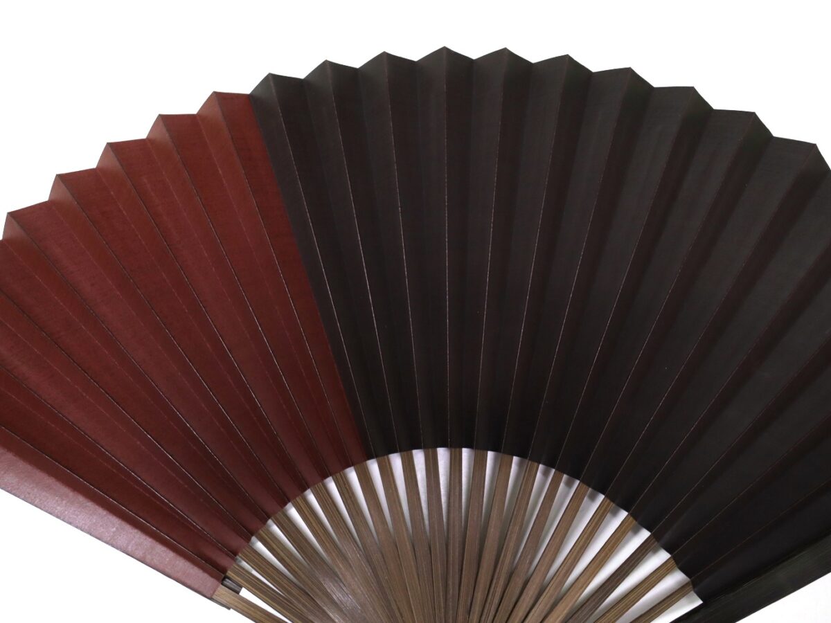 渋扇（しぶせん）2025②｜玄人好みの紳士用柿渋染め扇子｜染め分け7.5寸お好み3種