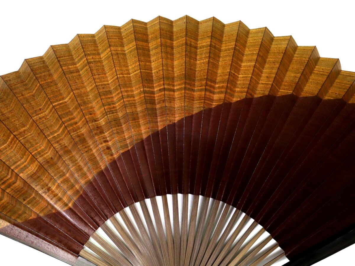 渋扇（しぶせん）2025②｜玄人好みの紳士用柿渋染め扇子｜染め分け7.5寸お好み3種