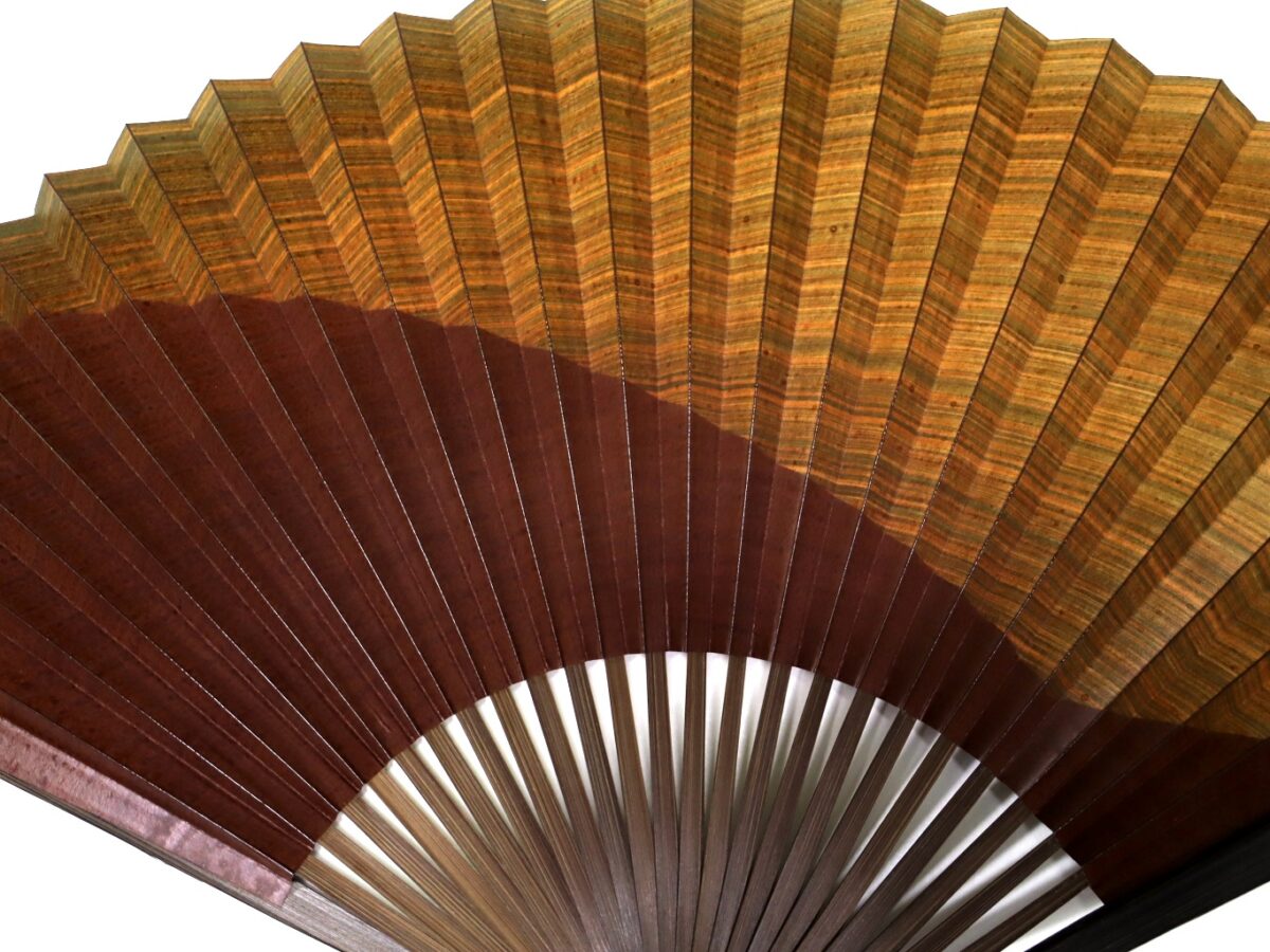 渋扇（しぶせん）2025②｜玄人好みの紳士用柿渋染め扇子｜染め分け7.5寸お好み3種