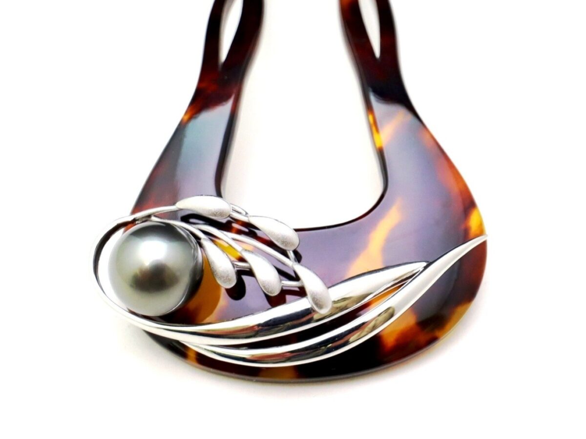 べっ甲アコヤ、南洋真珠、銀製稲穂装飾付かんざし｜準礼装にお勧め