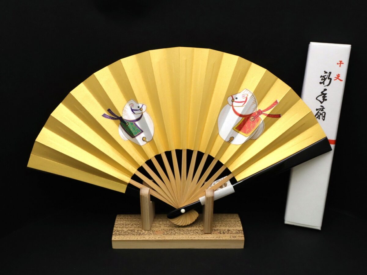 干支扇子2026｜新手扇・午全６種｜御年賀、初釜、茶席扇、表千家、裏千家、海外ギフトに