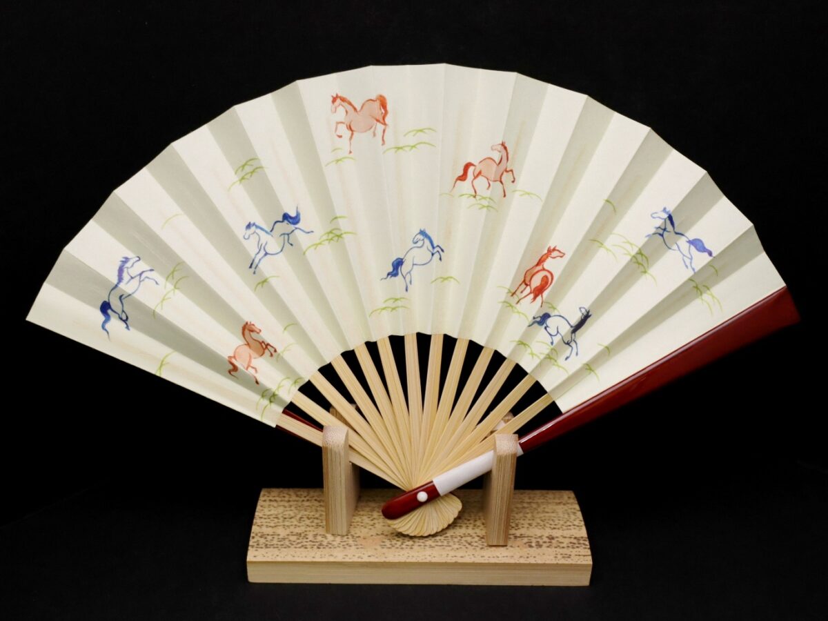 干支扇子2026｜新手扇・午全６種｜御年賀、初釜、茶席扇、表千家、裏千家、海外ギフトに