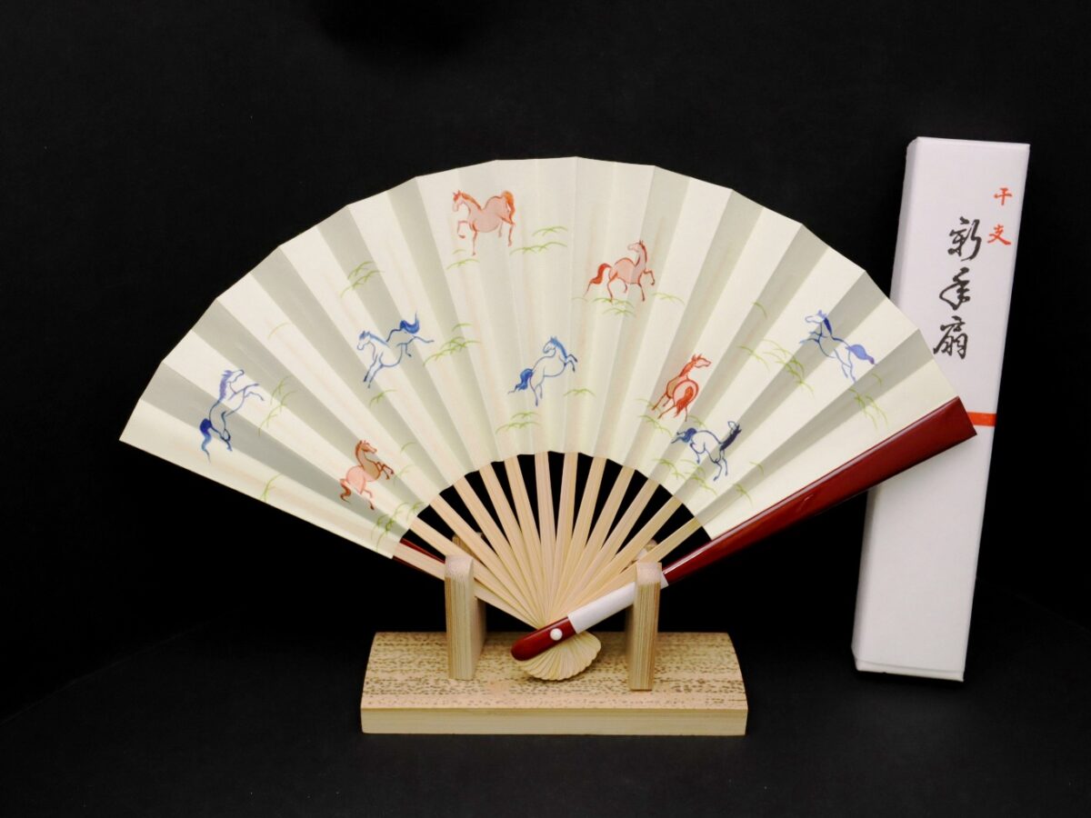 干支扇子2026｜新手扇・午全６種｜御年賀、初釜、茶席扇、表千家、裏千家、海外ギフトに