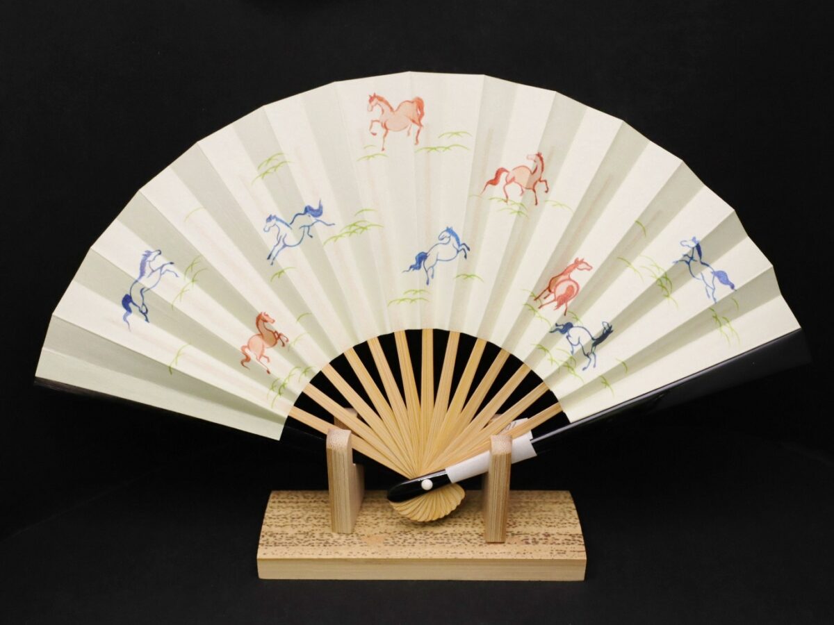 干支扇子2026｜新手扇・午全６種｜御年賀、初釜、茶席扇、表千家、裏千家、海外ギフトに