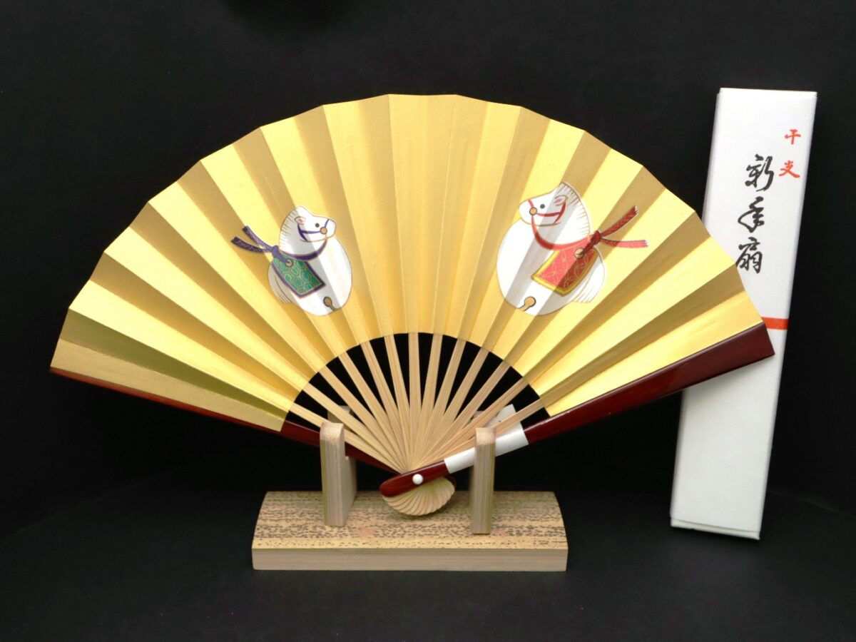 干支扇子2026｜新手扇・午全６種｜御年賀、初釜、茶席扇、表千家、裏千家、海外ギフトに