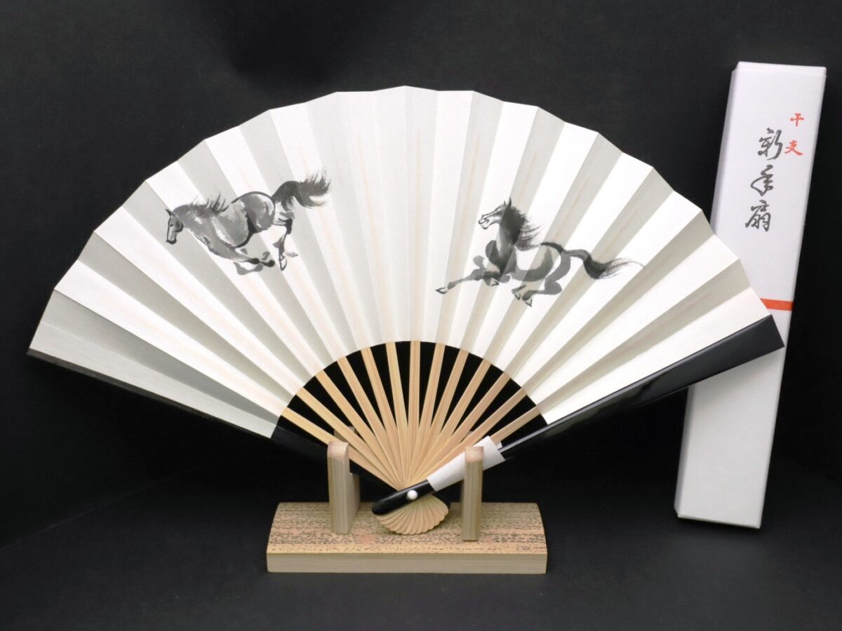 干支扇子2026｜新手扇・午全６種｜御年賀、初釜、茶席扇、表千家、裏千家、海外ギフトに