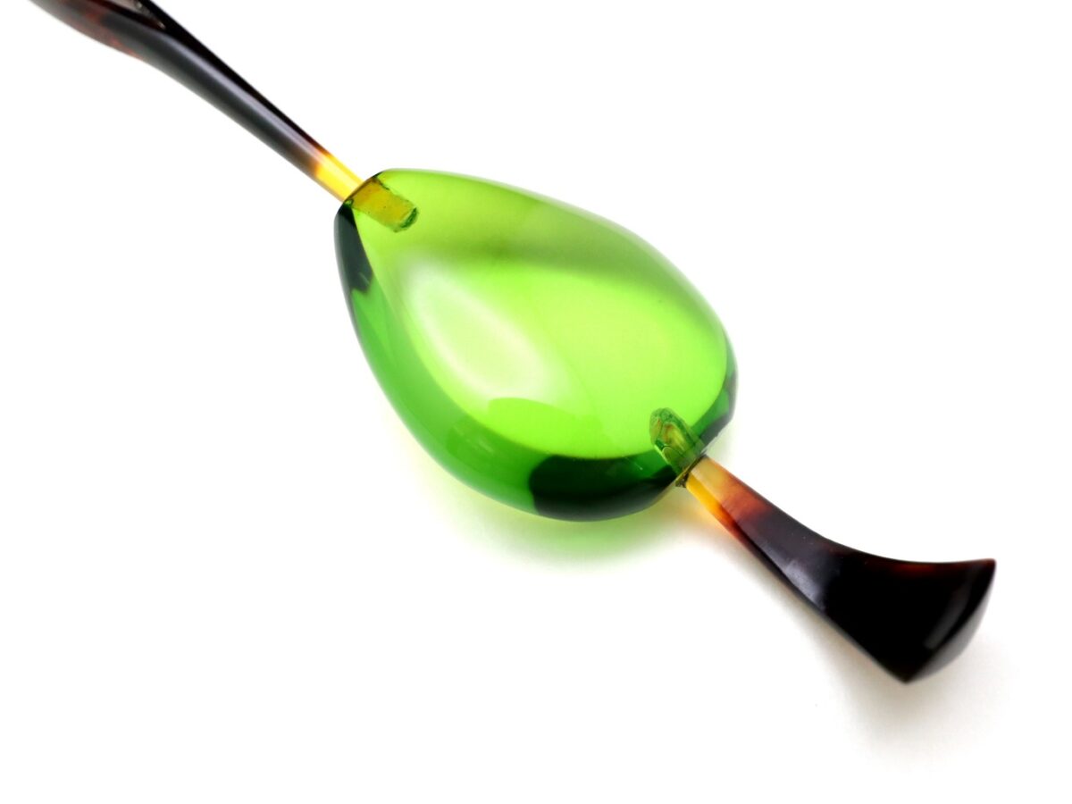 べっ甲バルティックアンバー一本挿し2026｜草木染｜天然琥珀美