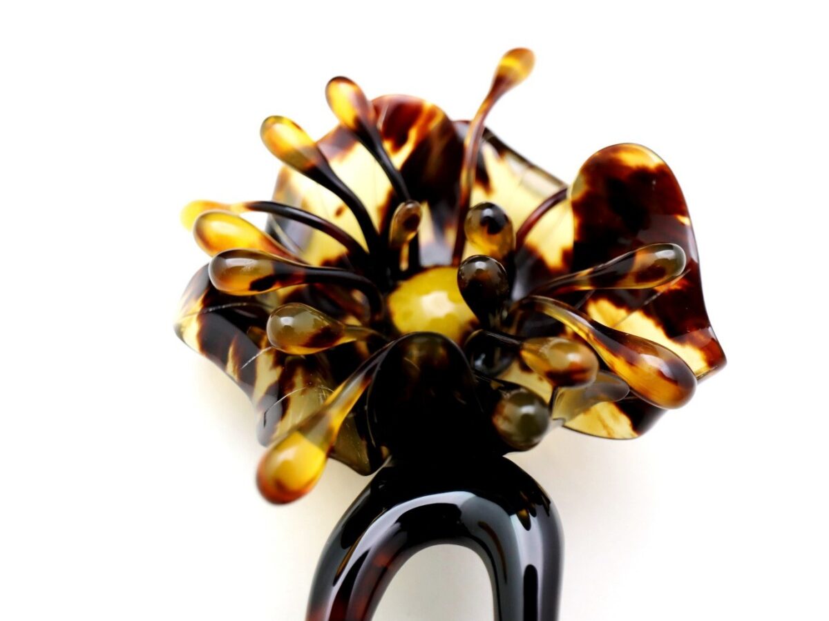 茨布べっ甲立体花かんざし｜TPOに応じ普段から準礼装にお勧め