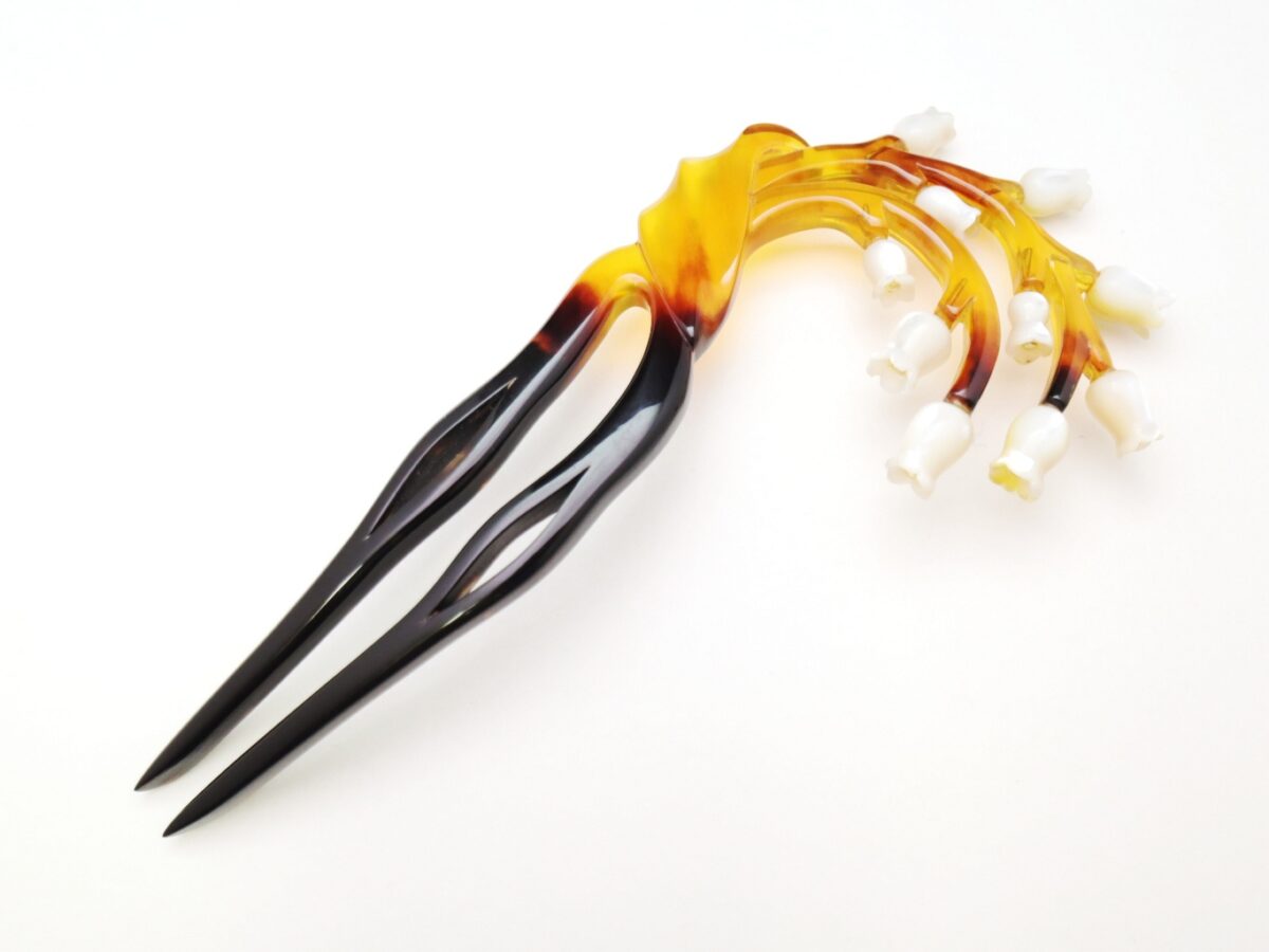 べっ甲鈴蘭（すずらん）かんざし2026｜可憐なマザーオブパール