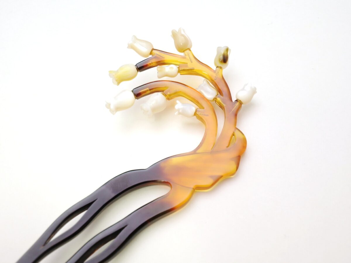 べっ甲鈴蘭（すずらん）かんざし2026｜可憐なマザーオブパール