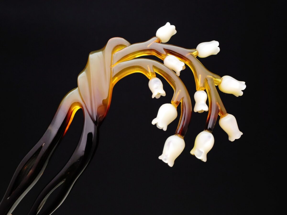 べっ甲鈴蘭（すずらん）かんざし2026｜可憐なマザーオブパール