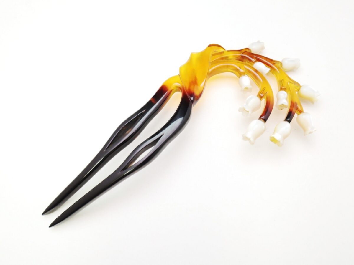 べっ甲鈴蘭（すずらん）かんざし2026｜可憐なマザーオブパール