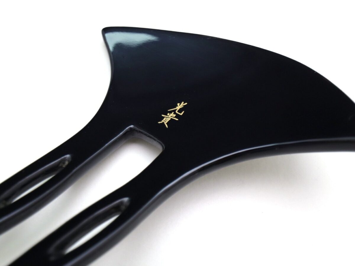 幸運の四つ葉のクローバーかんざし｜木製漆螺鈿金蒔絵かんざし