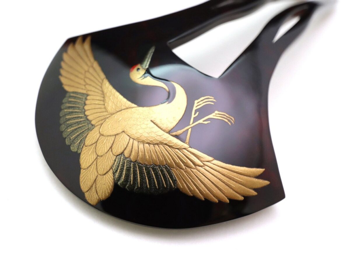 黒留袖、結婚式におすすめ｜べっ甲飛鶴老松金蒔絵かんざし2026