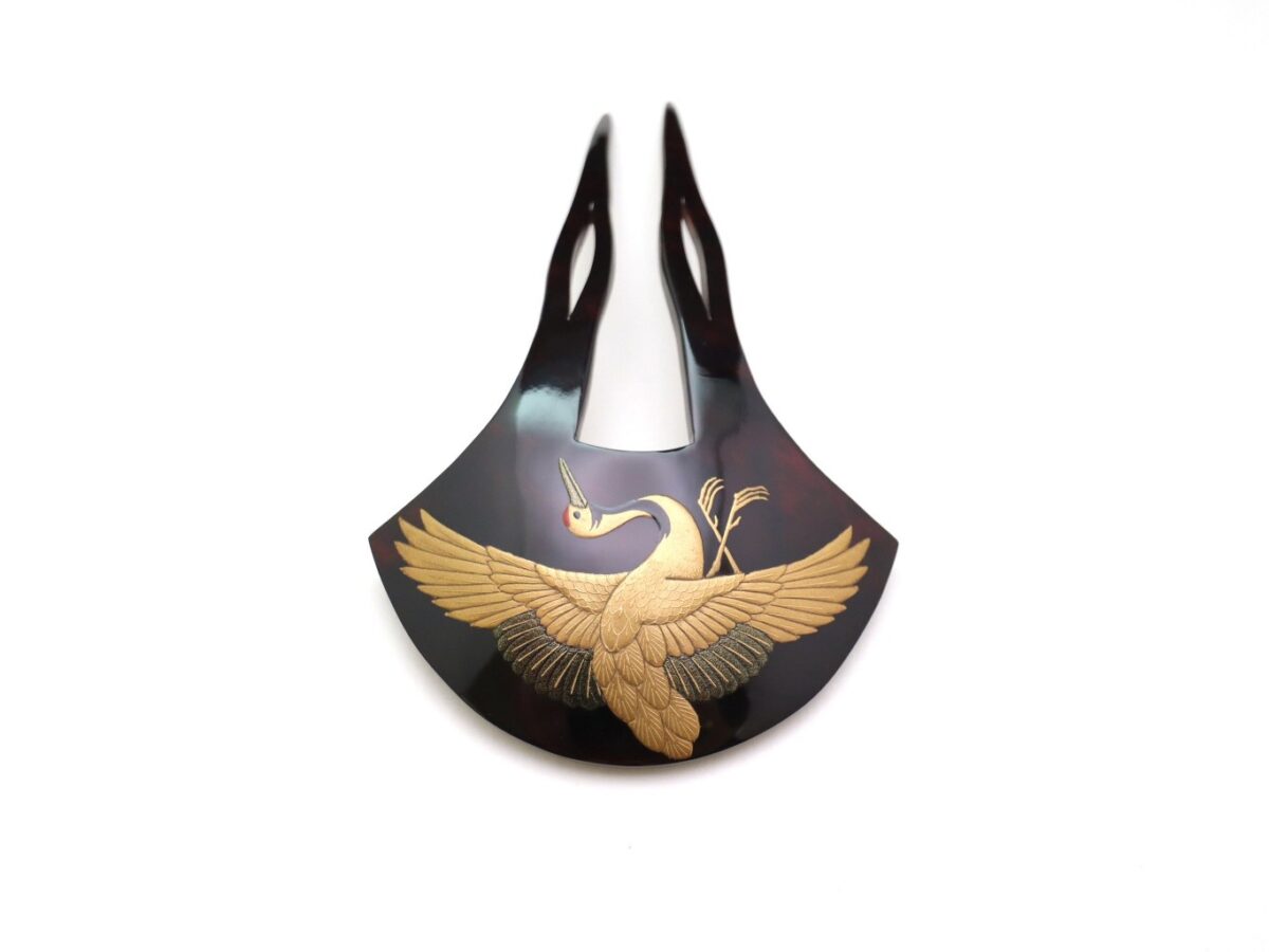 黒留袖、結婚式におすすめ｜べっ甲飛鶴老松金蒔絵かんざし2026