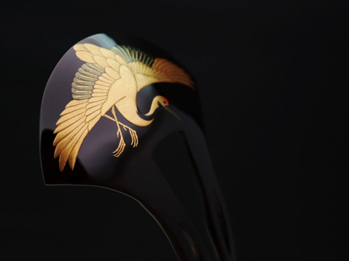 黒留袖、結婚式におすすめ｜べっ甲飛鶴老松金蒔絵かんざし2026