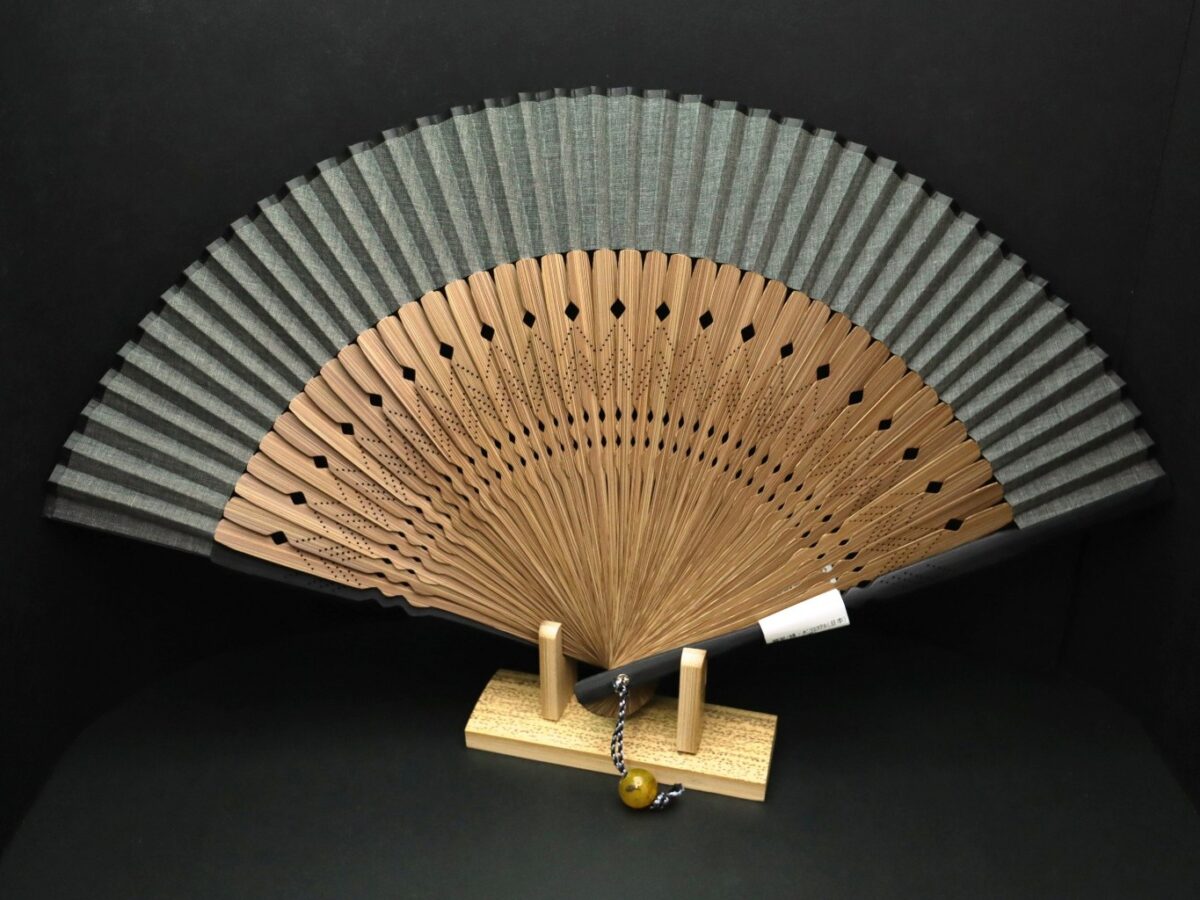 扇子セット｜紳士用2026｜布（綿ポリ）製扇面、ギフトにお勧め