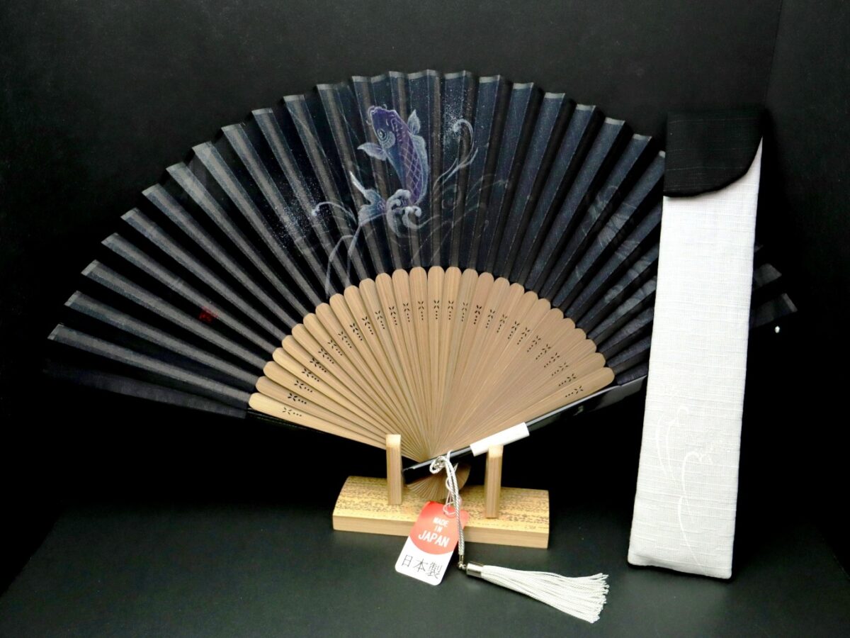 扇子セット｜紳士用2026｜綿麻扇、父の日、海外ギフトにお勧め