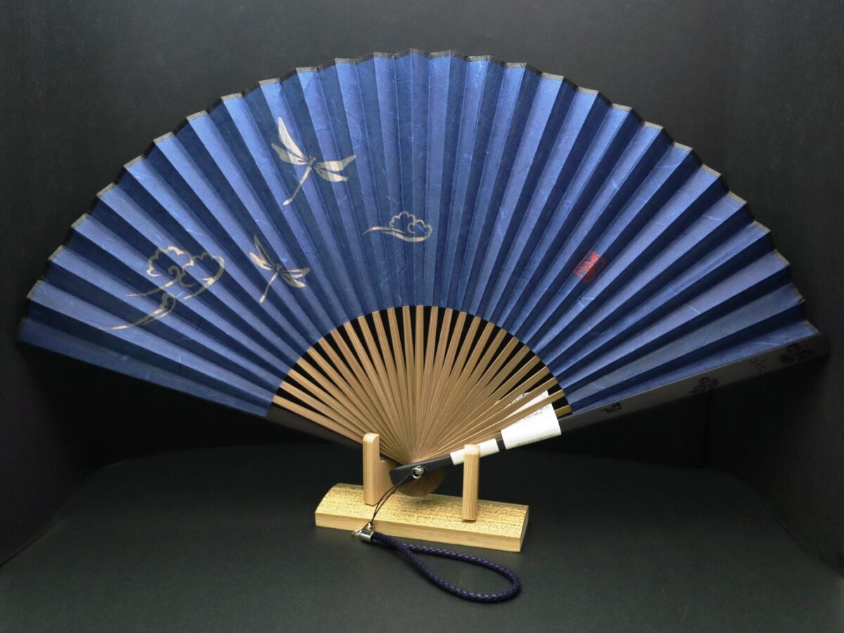 扇子セット｜紳士用2026｜蜻蛉、雲竜紙、父の日、還暦祝いに