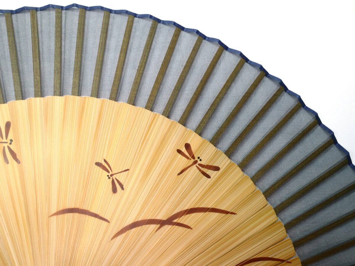 扇子｜紳士用絹張短地扇子2種、勝ち虫、瓢（ヒサゴ）｜ペンテ扇子