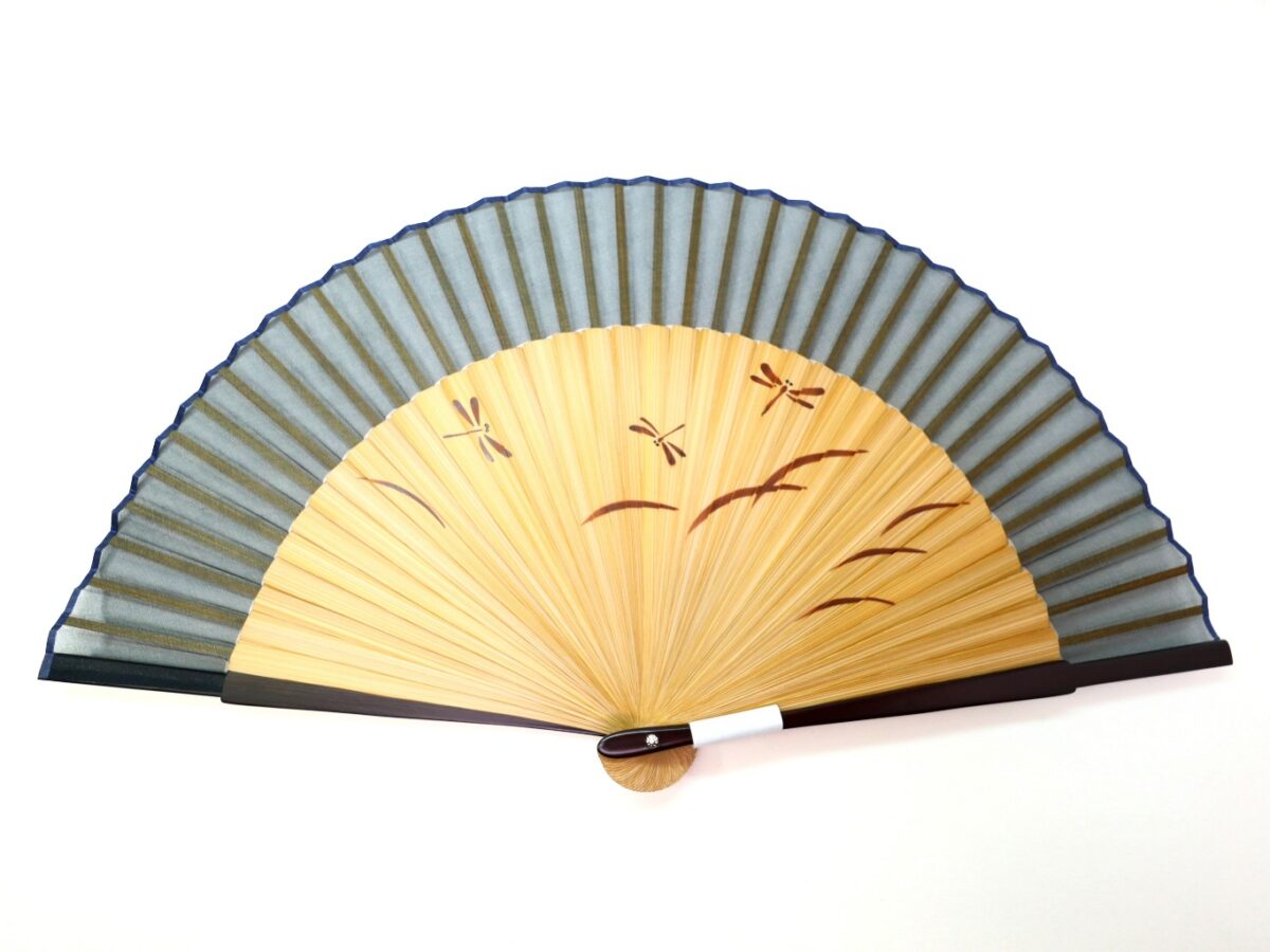 扇子|紳士用絹張短地扇子2種、勝ち虫、瓢(ヒサゴ)|ペンテ扇子