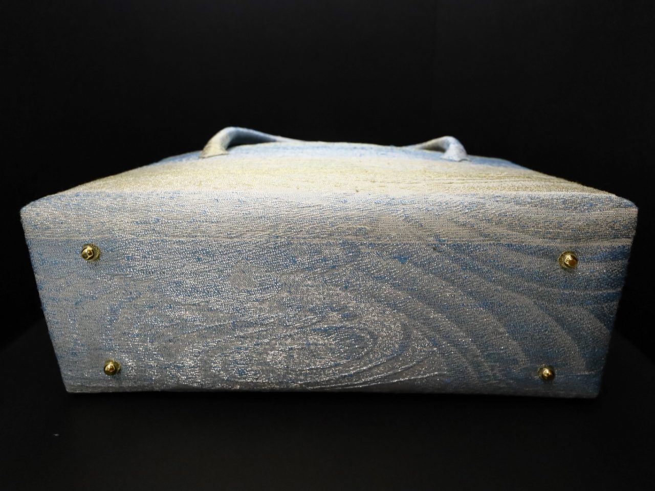 きれいな色合いの利休バッグ２０２０｜銀撚箔波流水文様・八寸、九寸