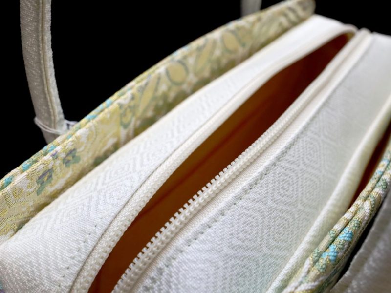 準礼装用和装バッグ２０１９・４種｜利休バッグ八寸／九寸｜天井文様の正絹帯地使用のオリジナルバッグ。