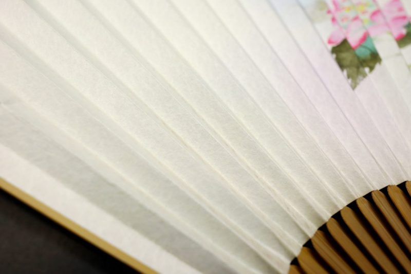 婦人用扇子２０２０・６種｜ふわっとした優しい印象の雲竜紙を地紙に使用したちょっと贅沢な手描き京扇子。